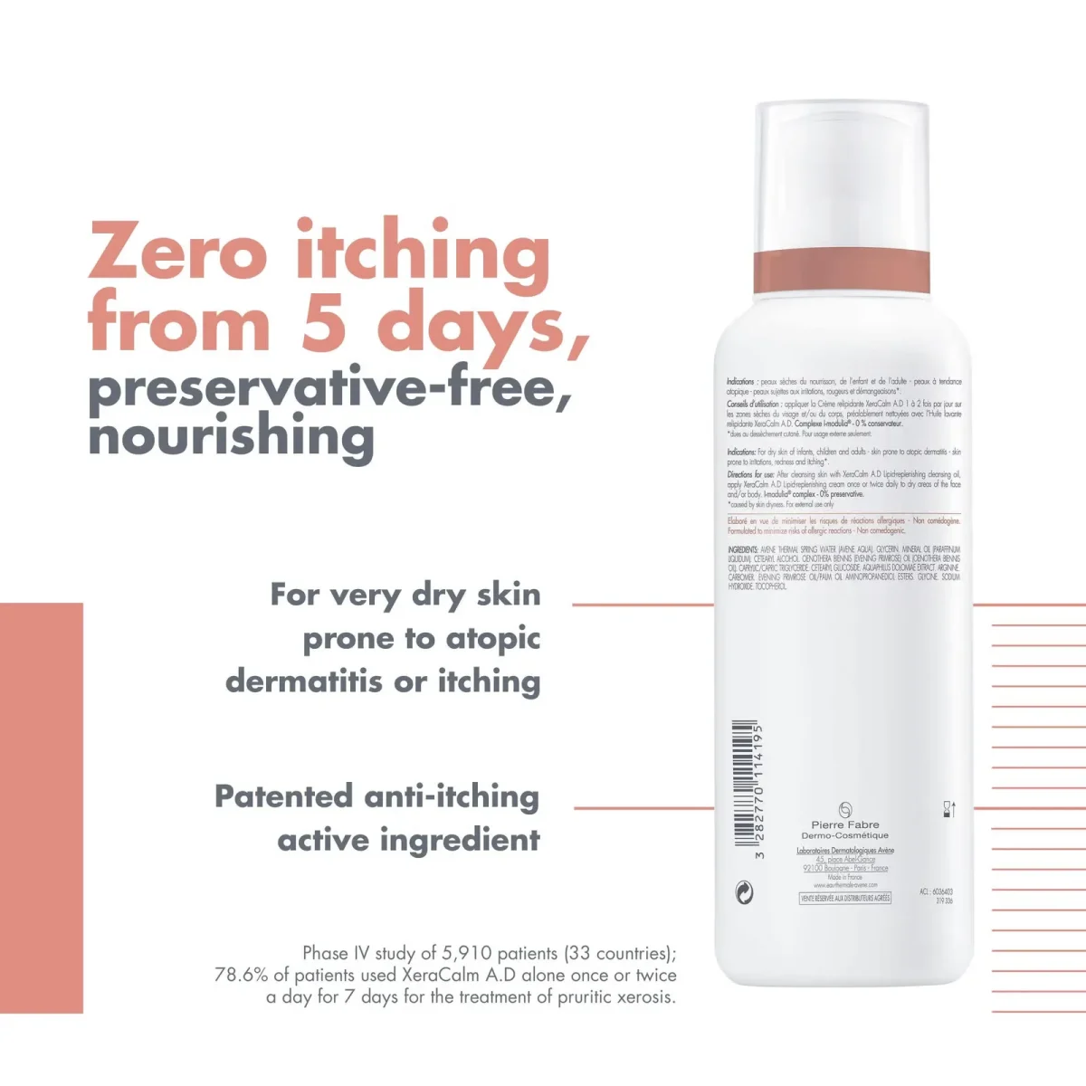 Avène XeraCalm A.D Lipid-Replenishing Cream 400ml – Image 3