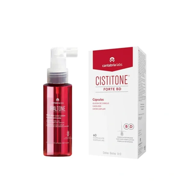 Iraltone Anti-Hair Loss Lotion 100ml + Cistitone Forte BD Hair Loss Capsules x60