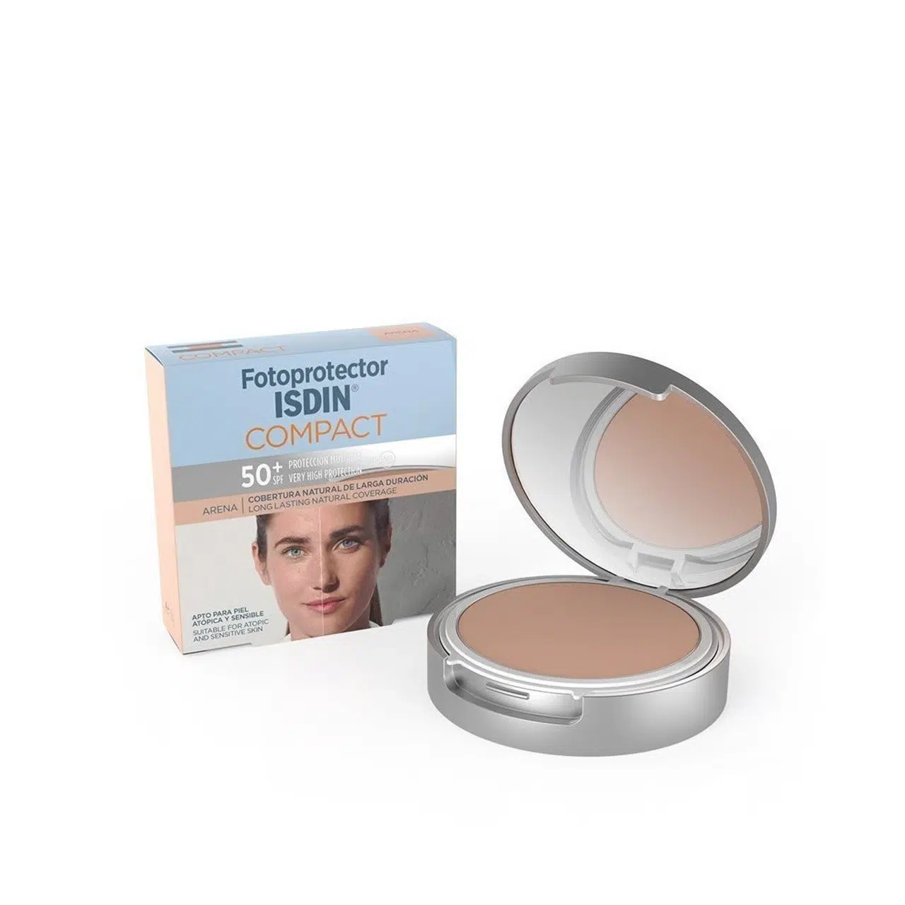 isdin-fotoprotector-compact-spf50-color-sand-10g_1 ISDIN Fotoprotector Compact SPF50+ Color Sand 10g – Image 1