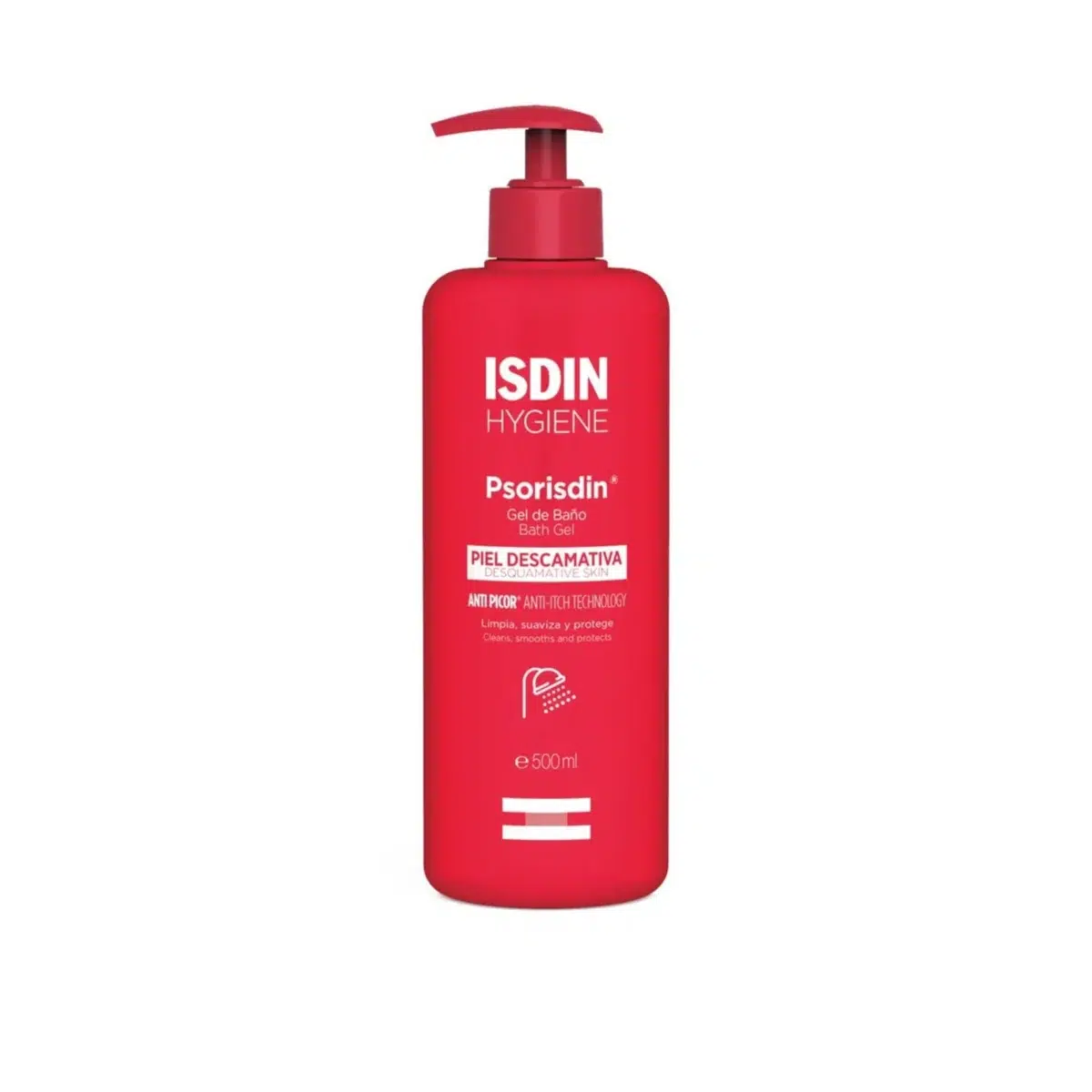 isdin-psorisdin-psoriatic-skin-bath-gel-500ml ISDIN Psorisdin Psoriatic Skin Hygiene Bath Gel 500ml – Image 1
