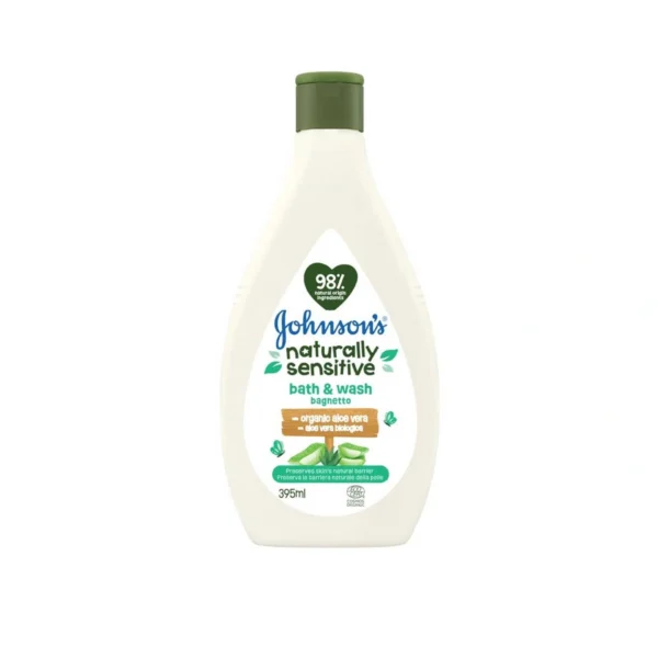 Johnson's Baby Naturally Sensitive Aloe Vera Bath & Wash 395ml