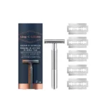 King C. Gillette Double Edge Safety Razor + 5 Razor Blades