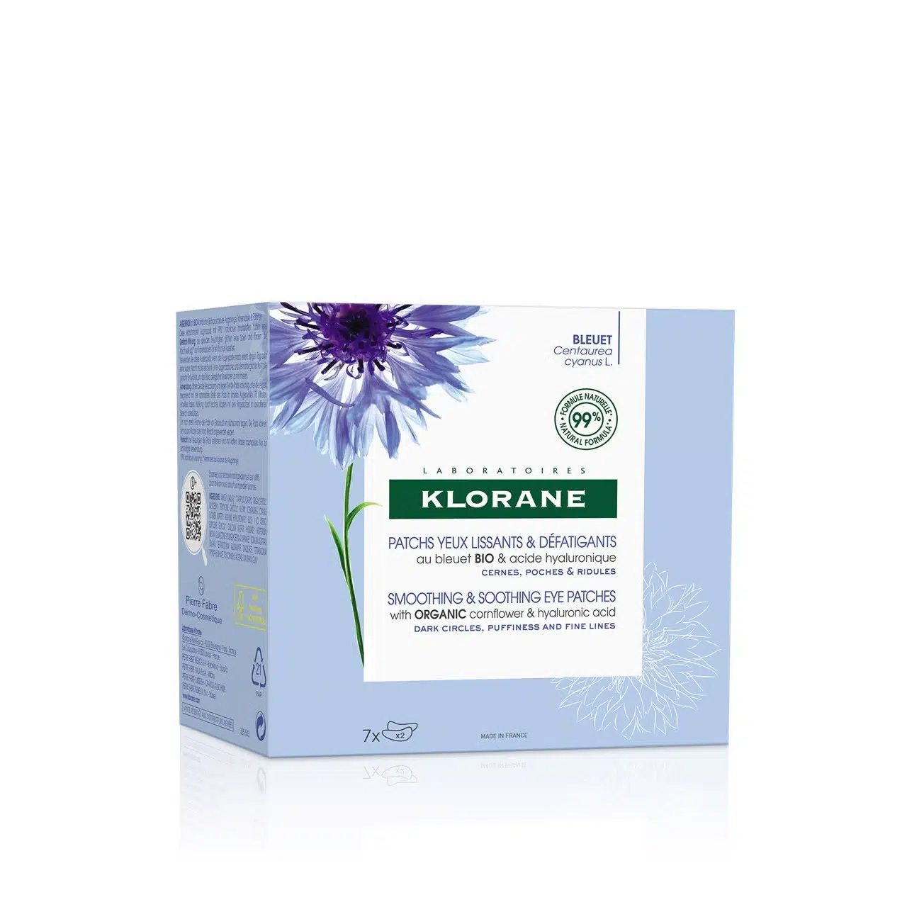 klorane-smoothing-soothing-eye-patches-with-organic-cornflower-7x2 Klorane Smoothing & Soothing Eye Patches with Organic Cornflower x7 – Image 1