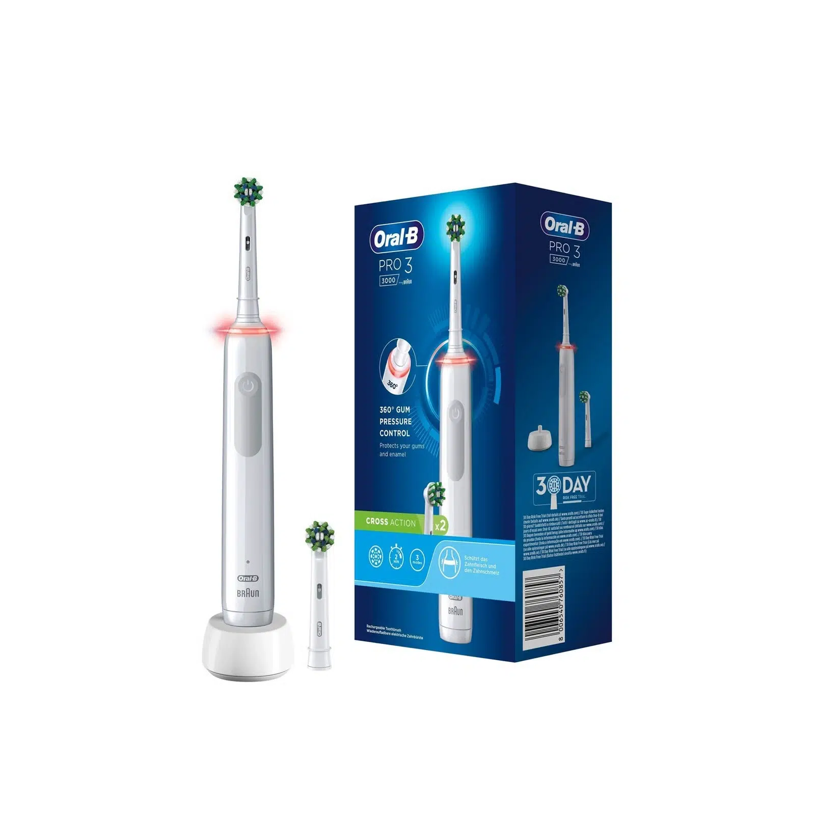 oral-b-pro-3-3000-crossaction-x2-electric-toothbrush Oral-B Pro 3 3000 CrossAction x2 Electric Toothbrush – Image 1