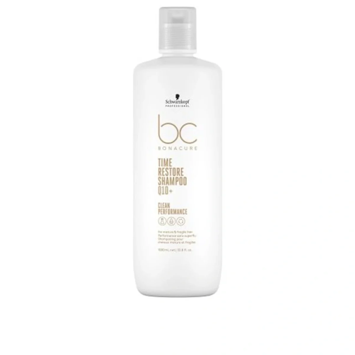 schwarzkopf-bc-q10-time-restore-shampoo-clean-performance-1l Schwarzkopf BC Q10+ Time Restore Shampoo 1L – Image 1