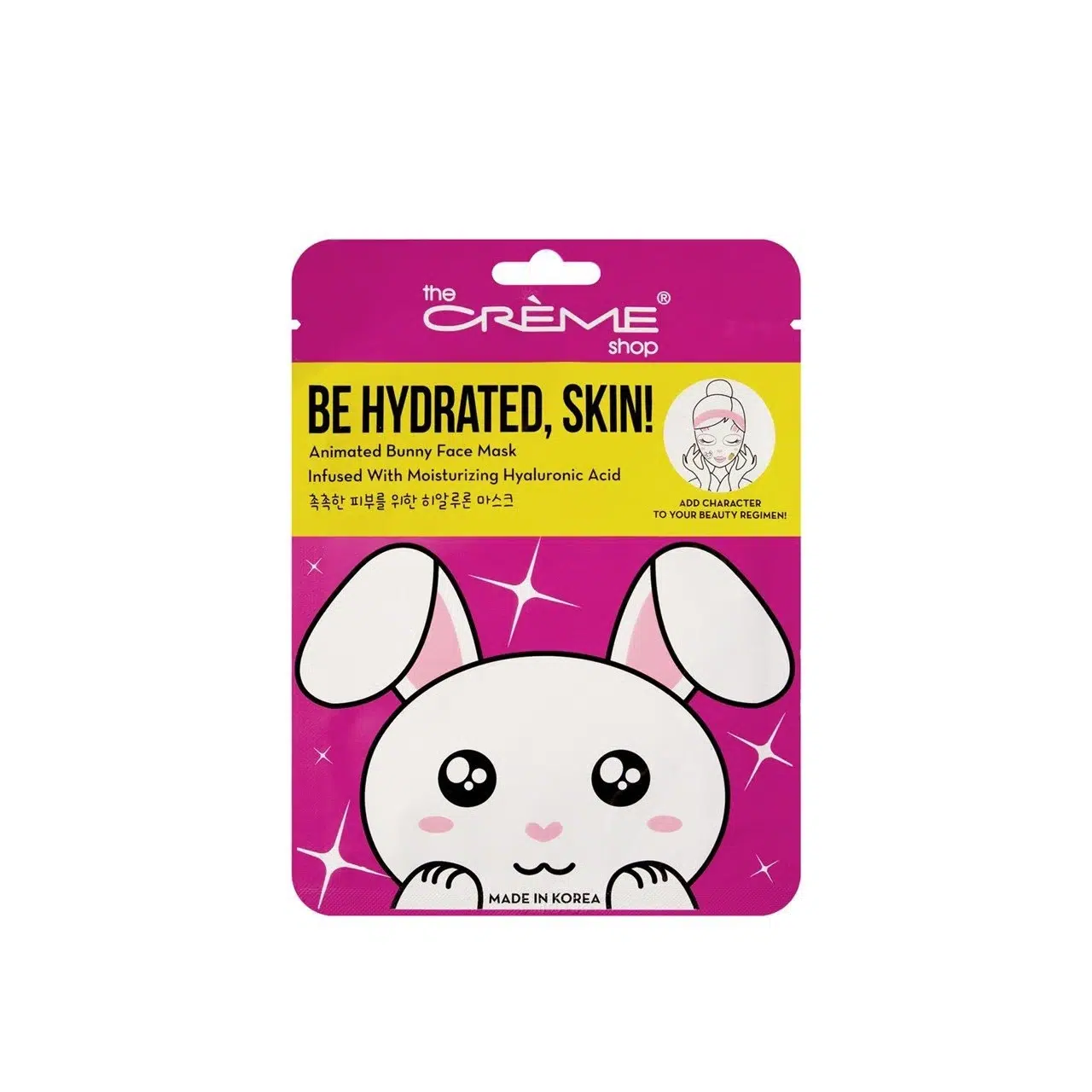 the-creme-shop-be-hydrated-skin-animated-bunny-face-mask-25g The Crème Shop Be Hydrated, Skin! Animated Bunny Face Mask 25g – Image 1