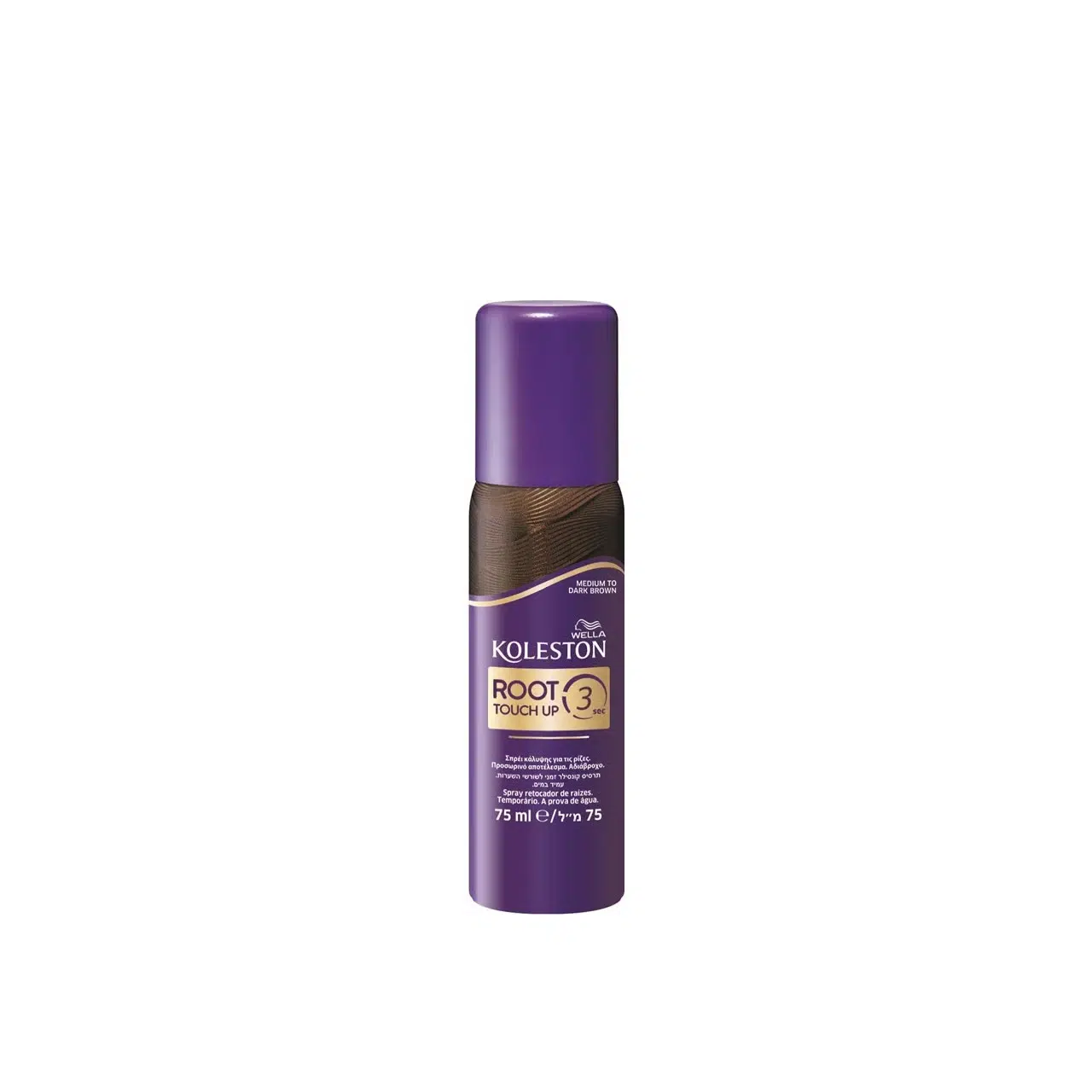 wella-koleston-root-touch-up-3-seconds-medium-to-dark-brown-75ml Wella Koleston Root touch Up 3 Seconds Spray Medium to Dark Brown 75ml – Image 1