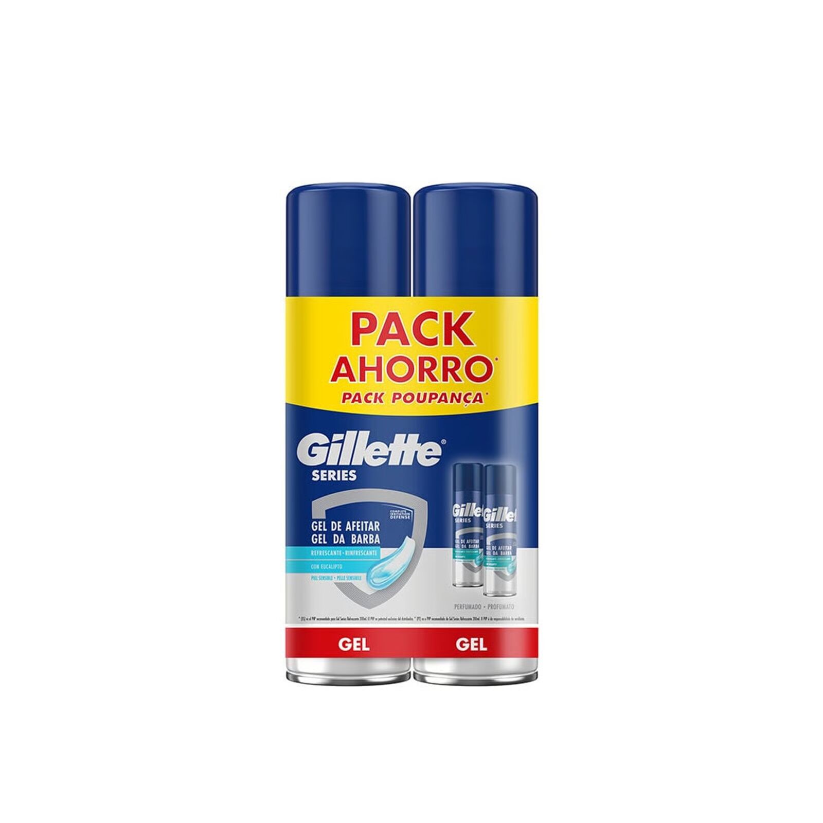Gillette Series Refreshing Shaving Gel with Eucalyptus 200ml x2
