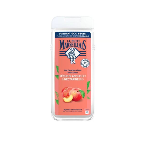 Le Petit Marseillais Extra Gentle Shower Gel Organic White Peach & Organic Nectarine 650ml